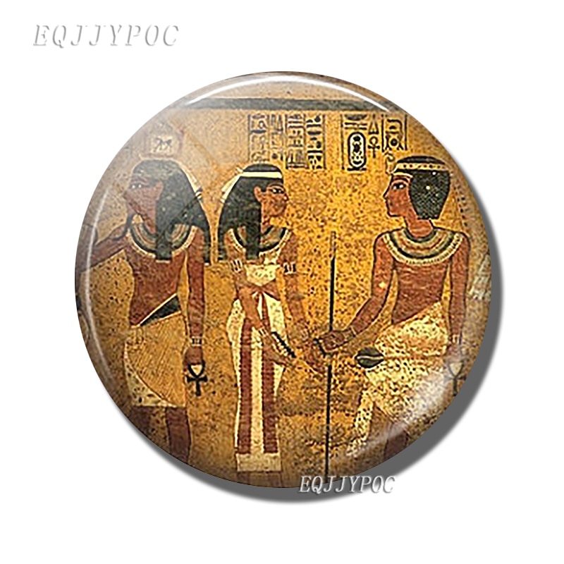Vintage Cleopatra Koelkast Magneten Speciale Oude Egypte 30Mm 50Mm Glas Cabochon Magnetische Koelkast Stickers Home Decor