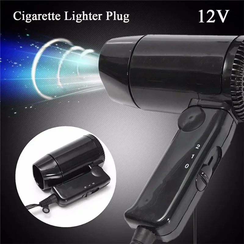 12V Auto Opvouwbare Föhn Auto Mini Föhn Draagbare Koud in Auto Blower Venster Ontdooier voor Reizen Camper RV SUV