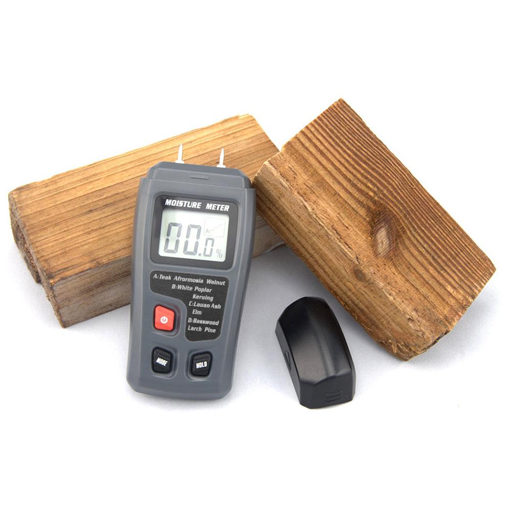 Digital Wood Moisture Meter Handheld LCD Moisture Tester Damp Moisture Tester Detector for Firewood Paper Humidity Measuring