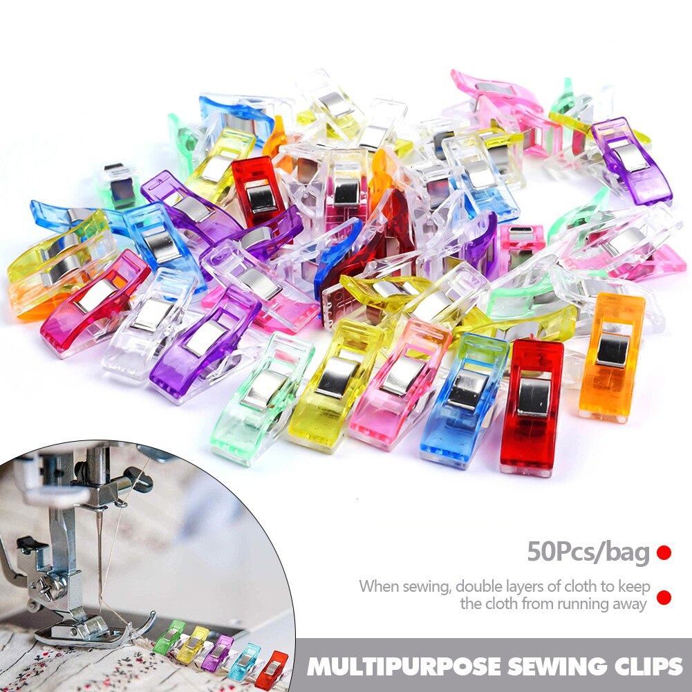 50Pcs Multipurpose Naaien Clips Kleurrijke Binding Clips Plastic Craft Quilten Clips Naaien Craft Klemmen Voor Naaien Binding