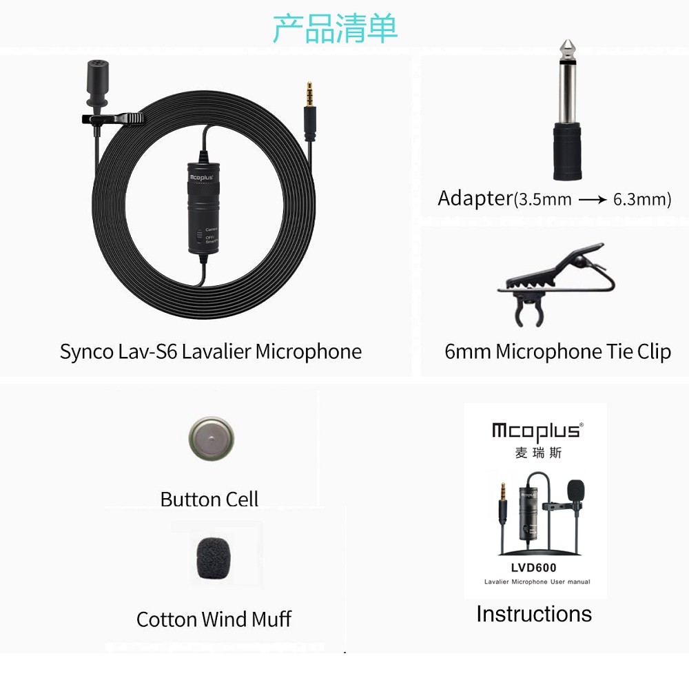 Mcoplus mikrofon studio 3.5mm audio- und videoaufnahmegerät lavalier-ansteckmikrofon clip-on-mikrofon für android, mac, dslr-kamera, camcorder und recorder