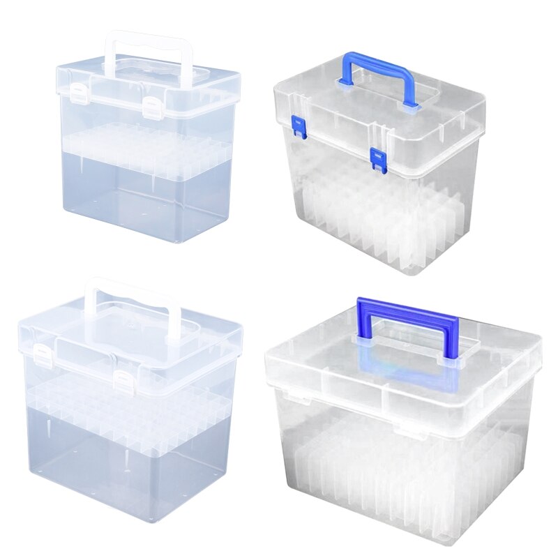 Transparent Marker Pens Storage Box Container Art Craft Tray Office Desk Organizor Home School Students Study Supply Y98A