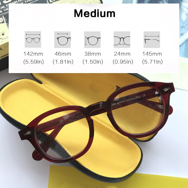 Luxe Johnny Depp Acetaat Brilmontuur Mannen Vrouwen Vintage Bril Optische Recept Bijziendheid Brillen Frame Brillen: 15