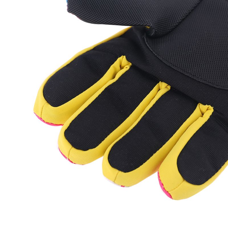 Waterproof Winter Skiing Snowboarding Gloves Warm Mittens For Kids Full-Finger Gloves Strap for Sports, Skiing, Cycling