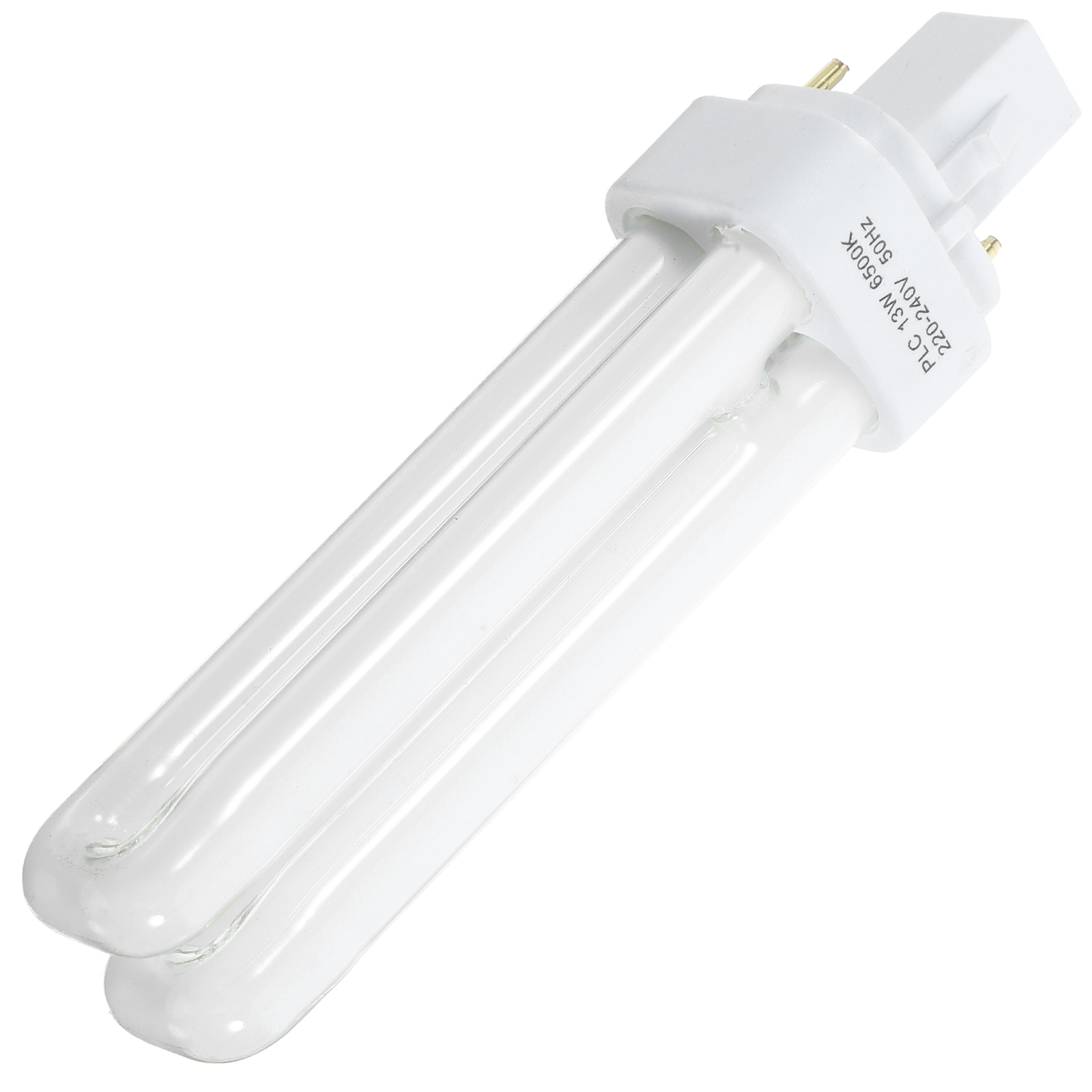 4 Saving Lamp Bulb Double Tube Fluorescent Compact Bulbs Fluorescence 13W Glass Plug LED Light 2 Pin