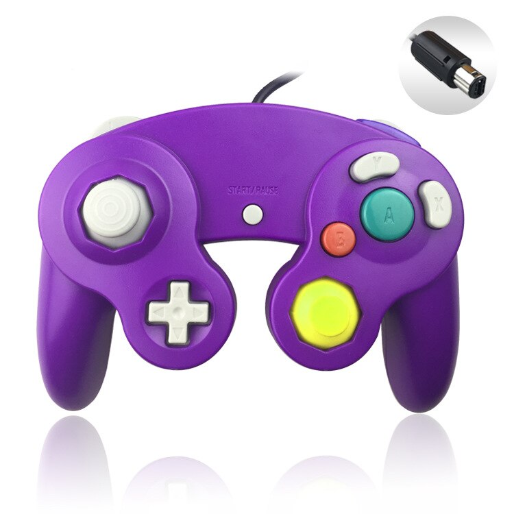 Wired USB/GC Controller For NGC Gamecube For Nintendo Switch Controller Adapter for NGC Gamepad Controle PC GC Handheld Joystick: Light Purple