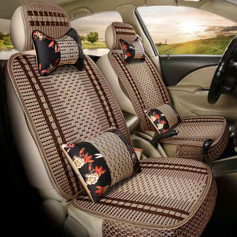 Luxury Front Rear Car Seat Covers Breathable Ice S... – Grandado