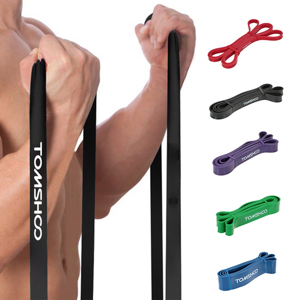 Tomshoo 208cm workout loop band pull up assist band stretch modstand band powerlifting bodybulding yoga assist mobility band