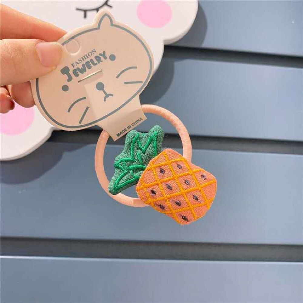 1Pc Leuke Vruchten Haarspelden Meisjes Ananas Haar Clip Mini Bb Haarspelden Haar Touw Haarband Mode Haaraccessoires Hoofddeksels: 4