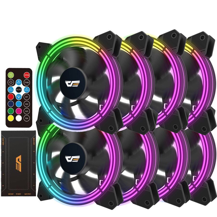 Aigo Computer Case Cooling Rgb Fan 120 Mm Stille Ir Remote Kleurrijke Fan CF11 Asus Aura Sync Cooler Cooling Passen led Pc Case Fan