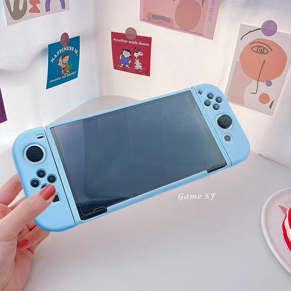 NEUE Für Schalter OLED Schutzhülle Soft/Hard Cover Kawaii Rosa Silikon Schutzhülle Für Nintendo OLED Konsole Zubehör