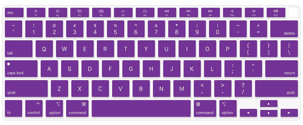 Us Layout Silicon Voor Macbook Air 13 Touch Id A2179 Keyboard Cover Voor Macbook Air 13 A2179 Toetsenbord skin Protector: US Purple