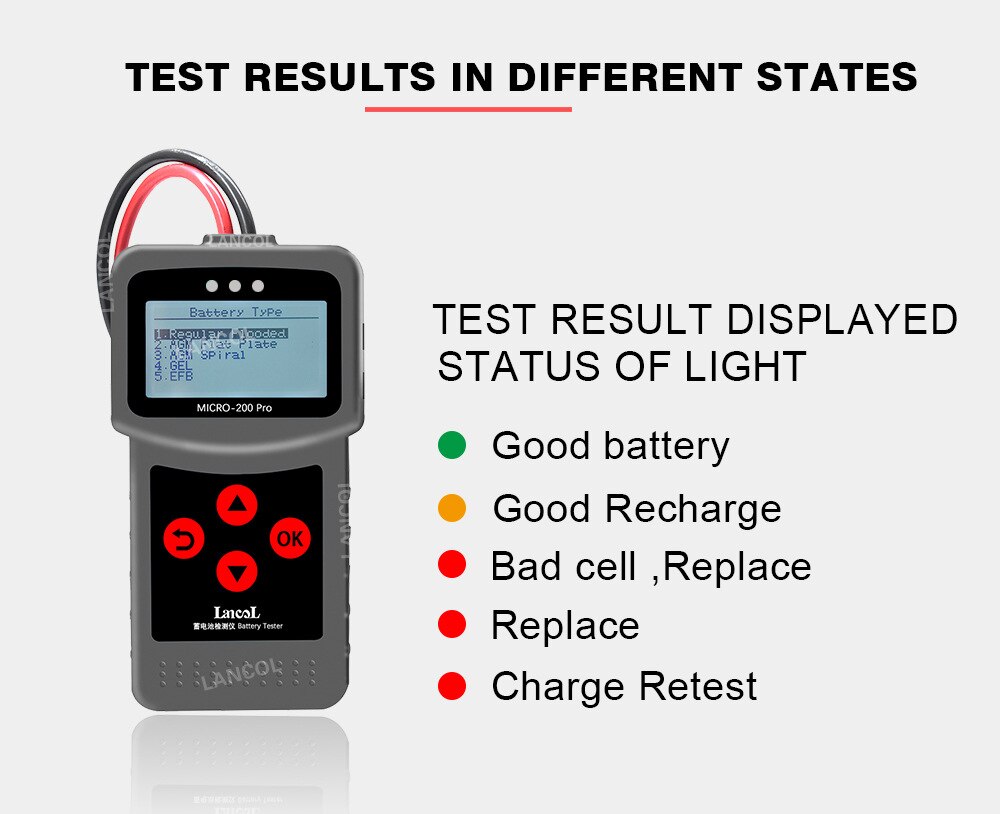 Micro200 Pro Digital Car Battery Tester 12/24v 40 to 2000CCA Automotive Load Battery System Analyzer for Motorcycle Tester Tools