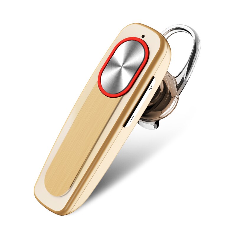 Draadloze Bluetooth Headset Lange Standby met Mic Handsfree Draadloze Bluetooth Oortelefoon Hoofdtelefoon Kleurrijke Oorhaak Voor Telefoon: Gold