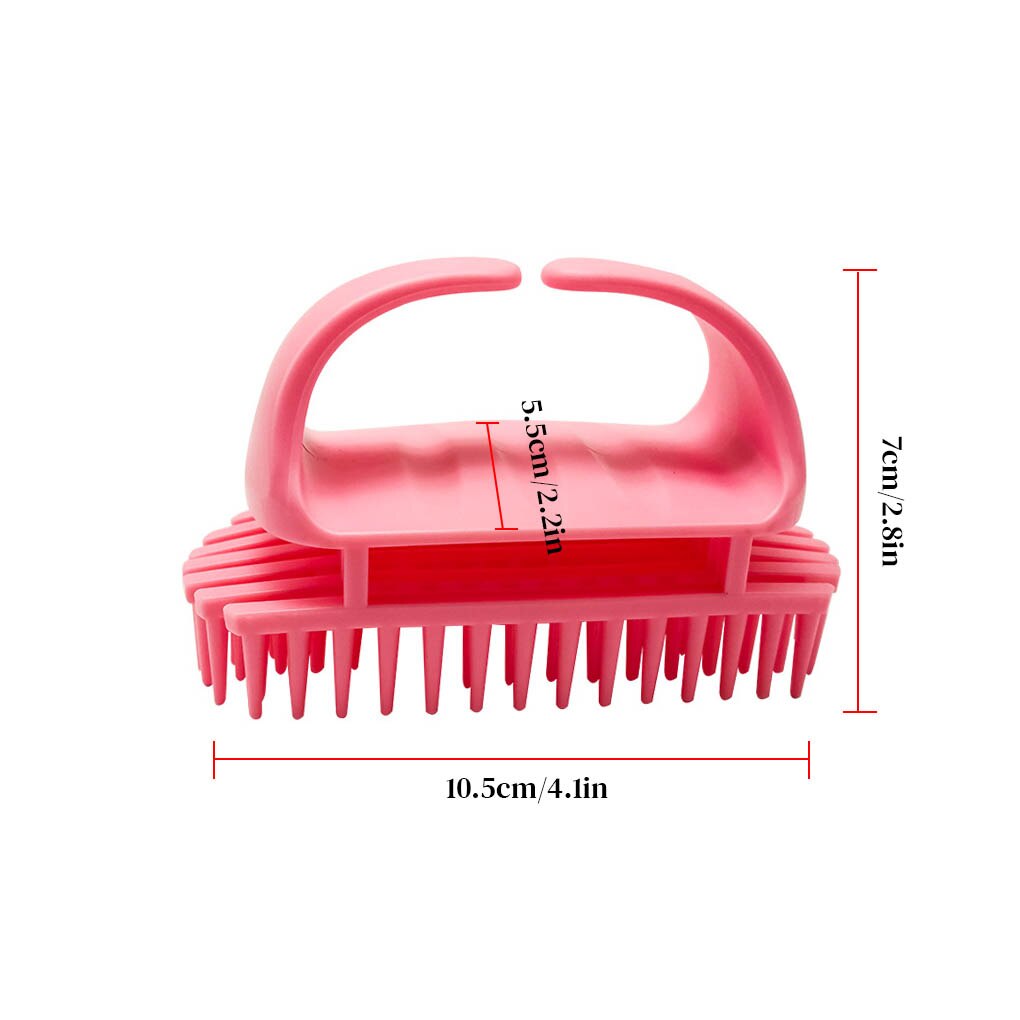Silicone Hair Comb Head Body Shampoo Scalp Massage Brush Comb Hair Washing Comb Shower Brush Bath Spa Slimming Massage Brush: Yellow