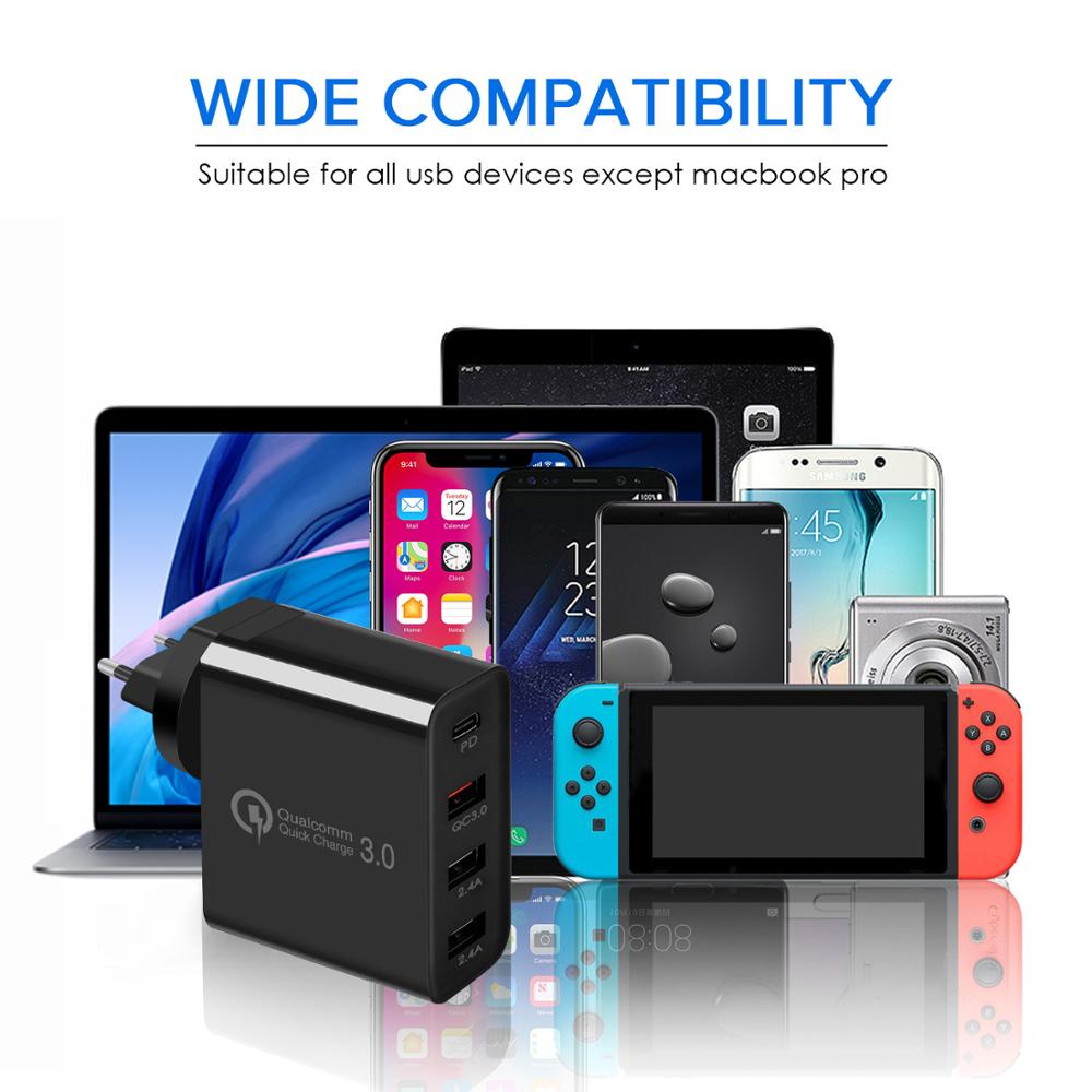 GOOJODOQ PD 48W USB typ C Ladegerät Schnell Ladung 3,0 Wand Schnelle Ladegerät für Apple MacBook Air iPad Pro iPhone Samsung Huawei HTC