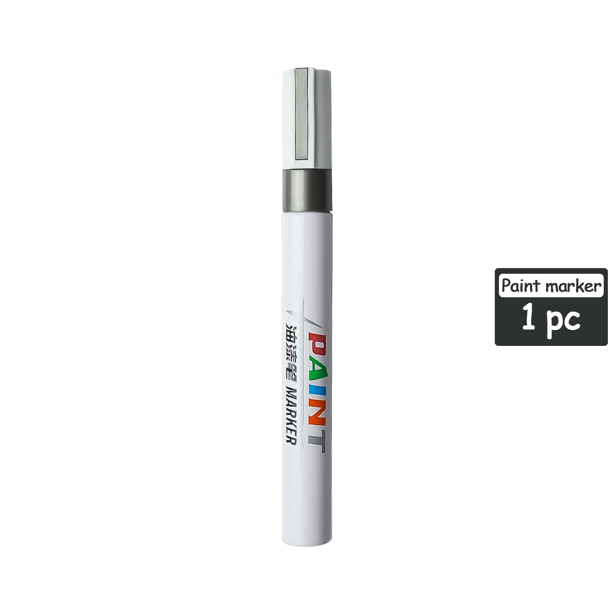 8 farben/einstellen Stoff Farbe Marker Stift Kleidung Textil DIY Handwerk T-Shirt Graffiti Pigment Malerei Stift Schule & büro Bahnhof: Silber