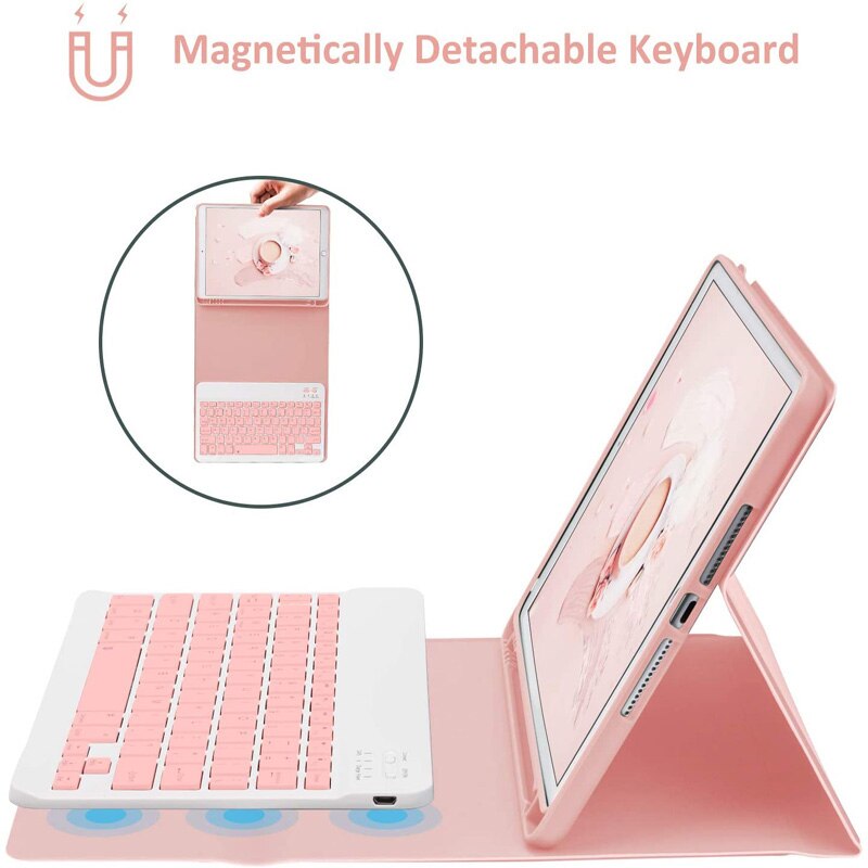 For iPad 10.2 Case with Keyboard for Apple iPad 7 8 9 7th Gen 8th 9th Generation bluetooth keyboard Mouse Cover Cases