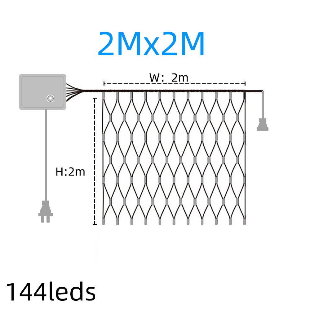220v decoratieve led-lampjes, waterdicht, kerstversiering voor thuis, met staartplug, led-lampjes voor kerstboom, park, gazon: 22m / Kleurrijk