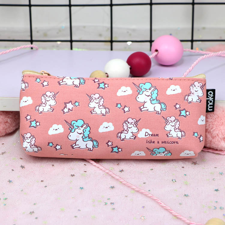Jelly Pencil Case Unicorn Gel Cute School Supplies Stationery School Cute Pencil Box Pencilcase Pencil Bag: D