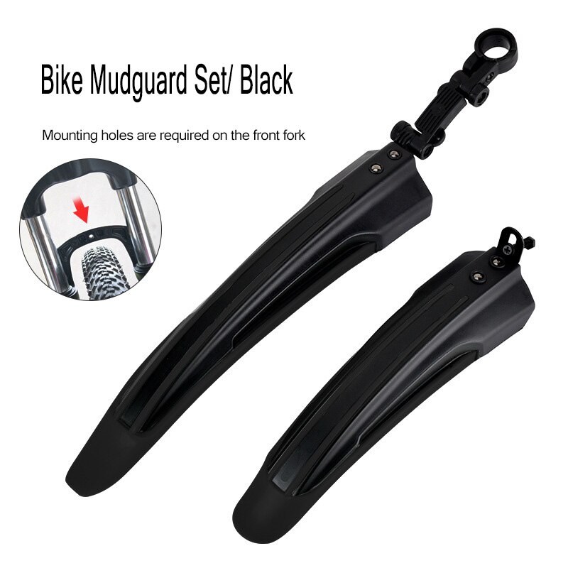 Polkupyörän lokasuoja polkupyörän lokasuojat mtb maastopyörän lokasuojat eteen/taakse lokasuojan siivet renkaan pyörän lokasuojat polkupyörän lisävarusteet osat: Musta lokasuoja