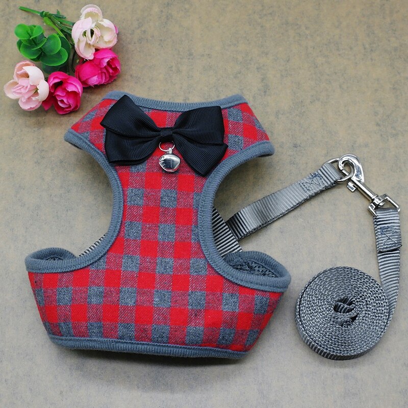 Kleiner Hund Gurt und Leine Set Pet Katze Weste Harness Mit Bowknot Mesh Gepolsterte Für Kleine Welpen Hunde Liefert 1PC