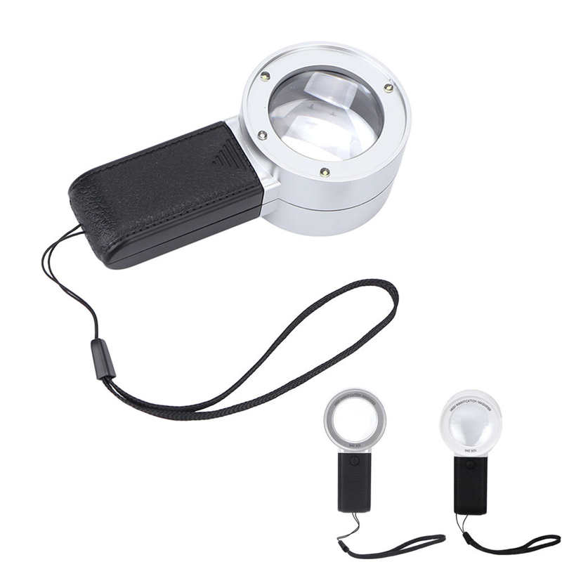 Handheld Magnifier Lighted Magnifying Glass 3 LED Lights for Reading for Antique for DIY