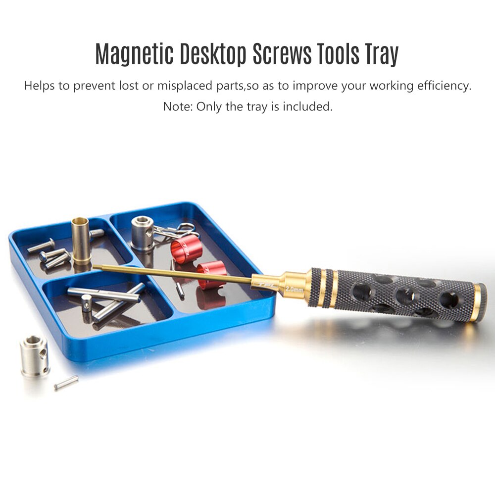 Magnetic Desktop Organizer Screws Tools Parts Tray Holder Storage Plate Box Case Organizer for Metal Parts Screws Sockets Bolts