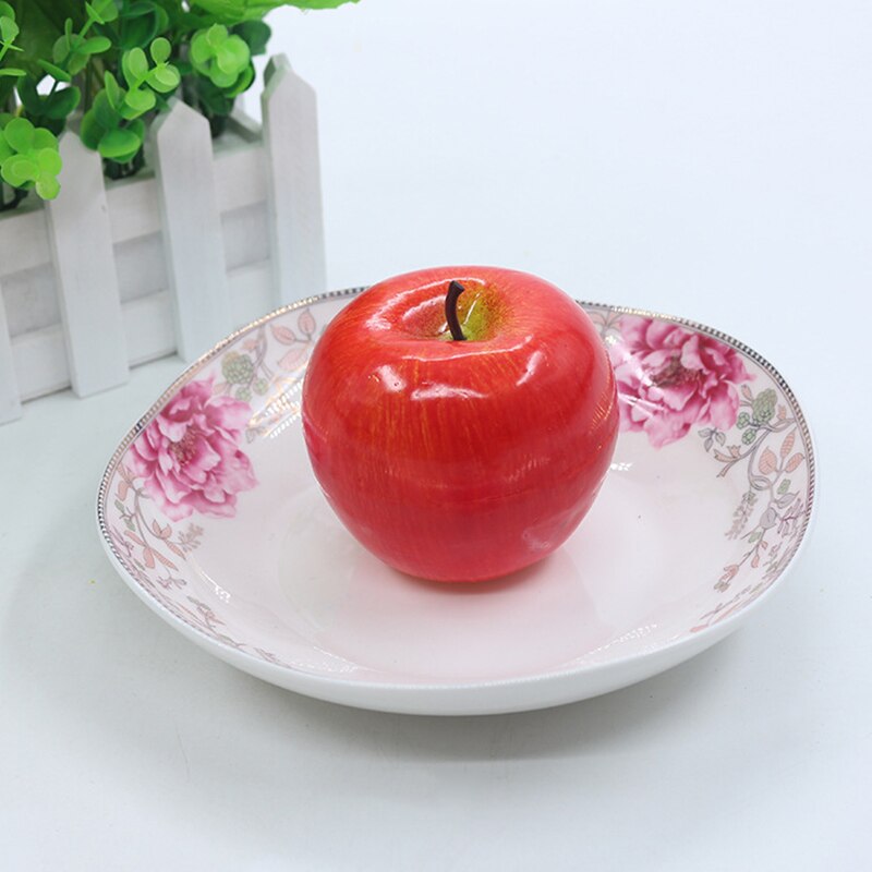 Kunstige frugter skum æbler orange banan simuleringsmodel til bryllupsfest hjemmeindretning fotografering rekvisitter  ud88: Rødt æble