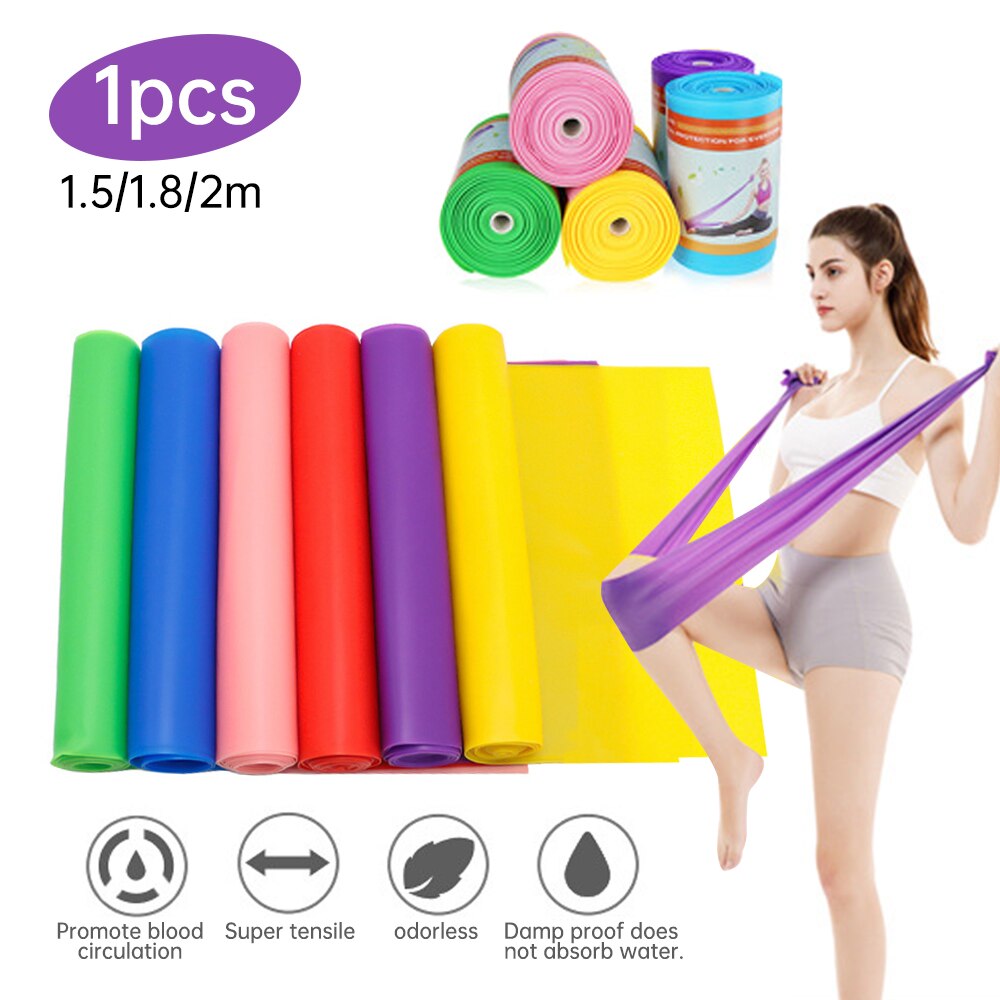 Fitness Exercise Resistance Bands Rubber Yoga Elastic Band 150Cm -200CM Resistance Band Loop Rubber Loops For Gym Training