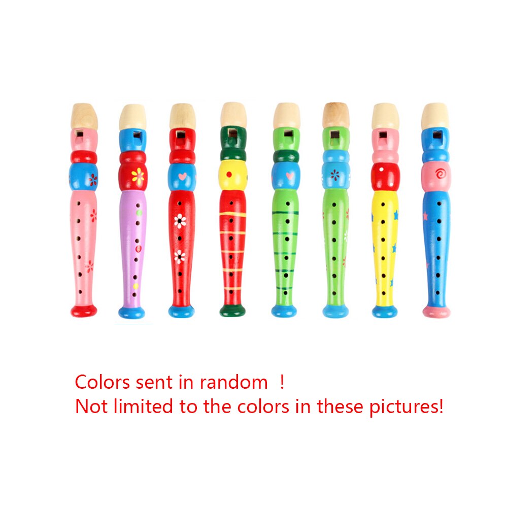 1PC Kids Piccolo Instrument Toy Wooden Children Clarinet 6 Hole Piccolo Woodwind Musical Educational Toy For Children #17