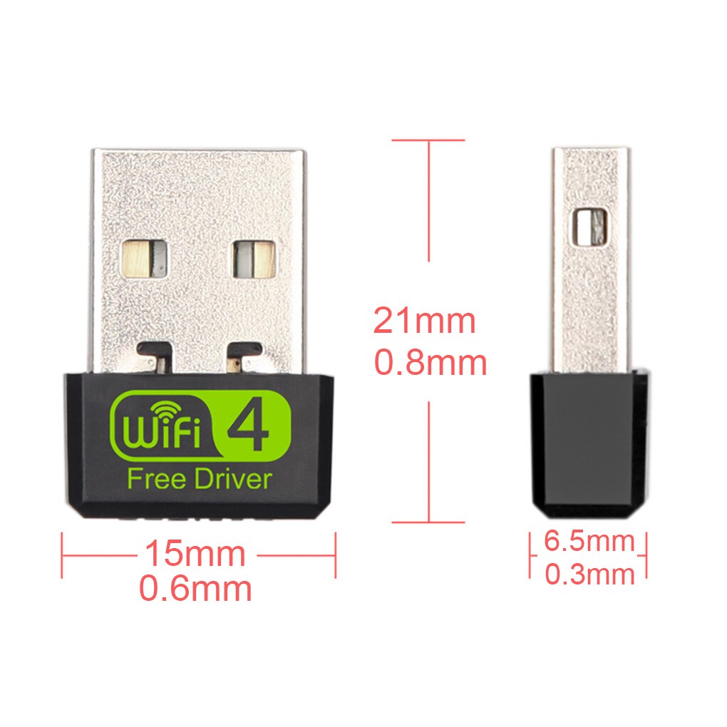 Mini Usb Wifi Adapter Netwerkkaart 150Mbps Draagbare Pc Wifi Ontvanger Zender Voor Desk Computer Laptop