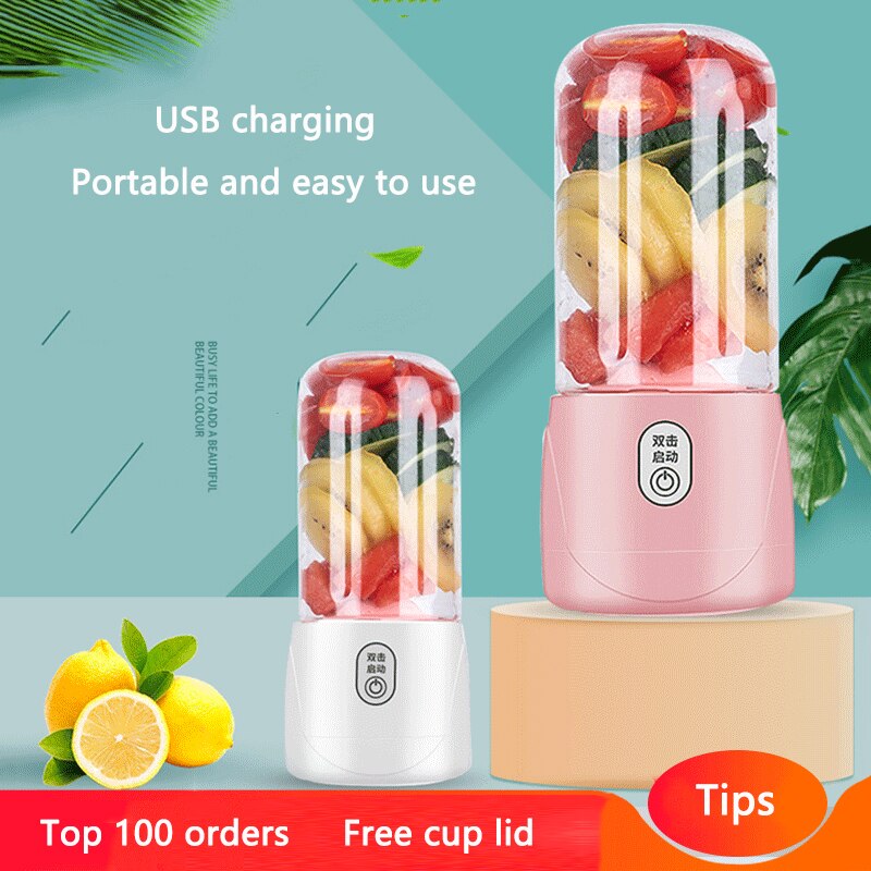 Portable mini juicer Small household electric juicer cup Hand-held rechargeable multi-functional fruit juice cup