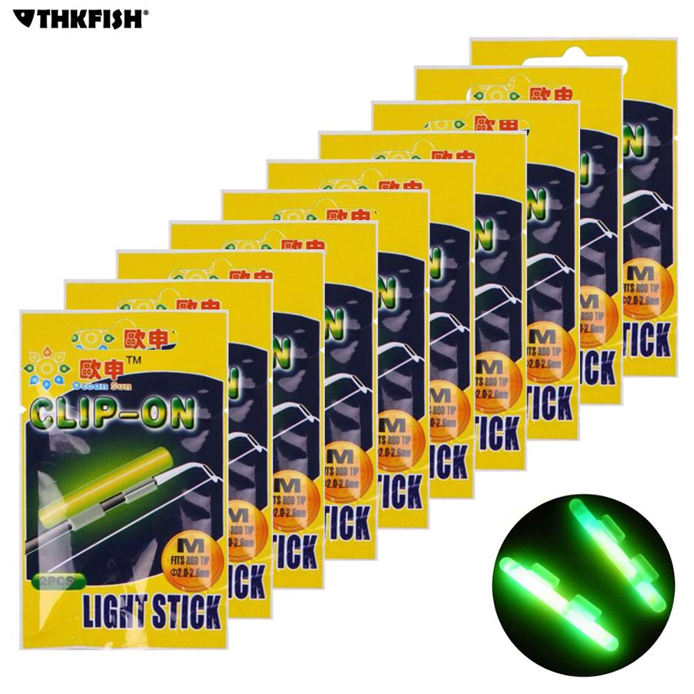 Clip On! 20Pcs(10bags) XL L M Night Fishing Lighting Stick Wand Green chemical glow stick fishing light stick