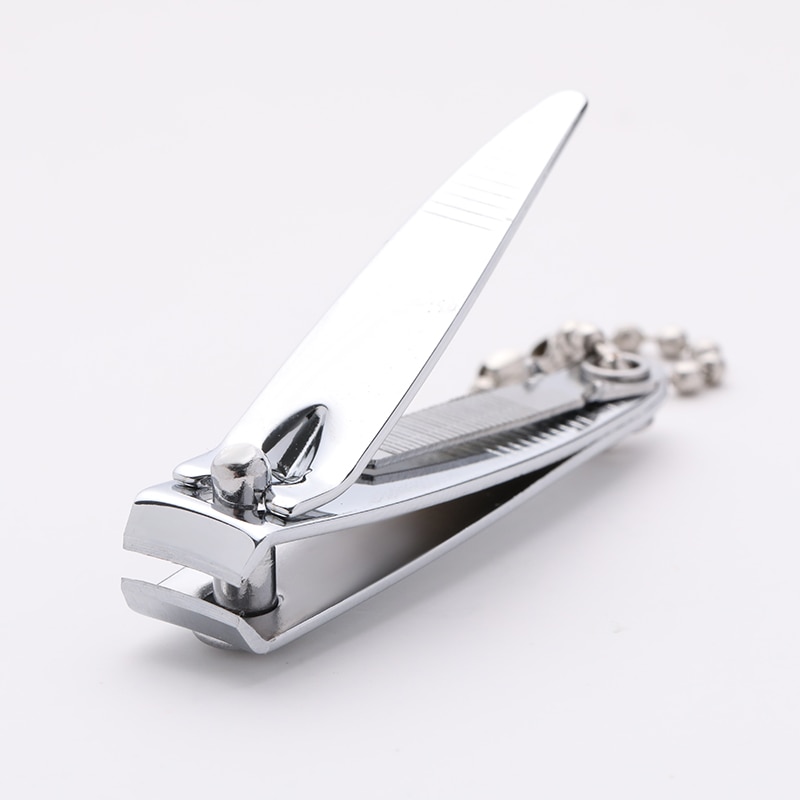 Nail Clippers Stainless Steel Silver Trimmer Finger Toenail Health Care Nail Art Shaping Tools with Nail File Buffer