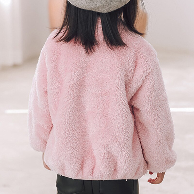 Humor ours enfants veste automne hiver Double face polaire fermeture éclair en peluche enfants fourrure manteau fille bébé velours épais bambin vêtements
