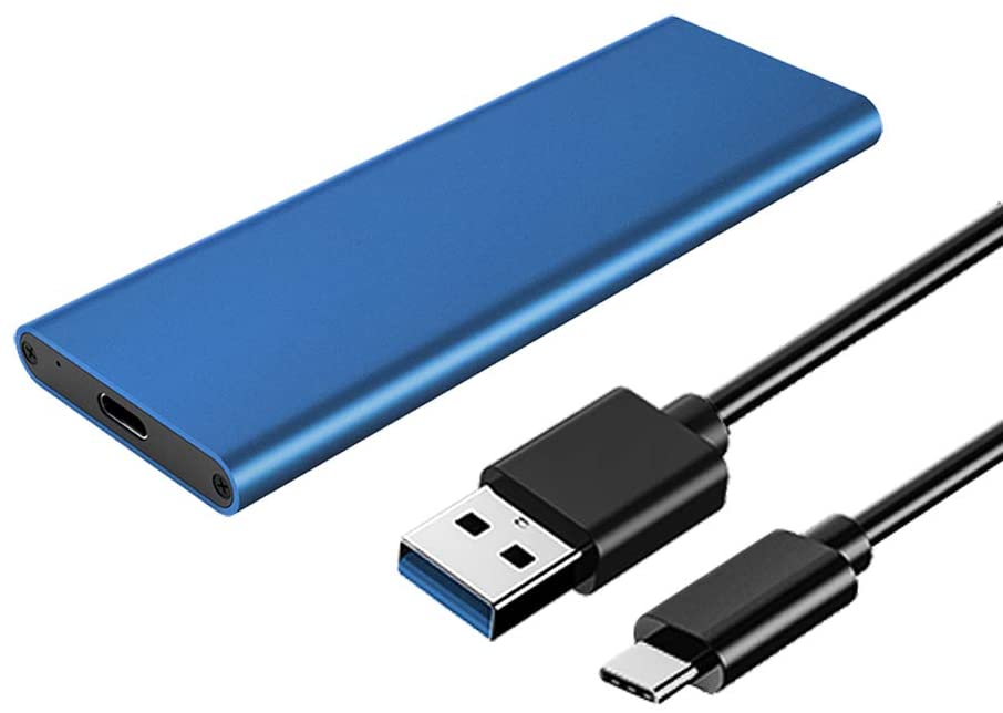 M.2 Sata Ngff Naar Usb 3.1 Type-C Ssd Externe Harde Schijf Gen2 10Gbps Draagbare Solid State Drive hdd Behuizing Adapter Voor Laptops: Blue