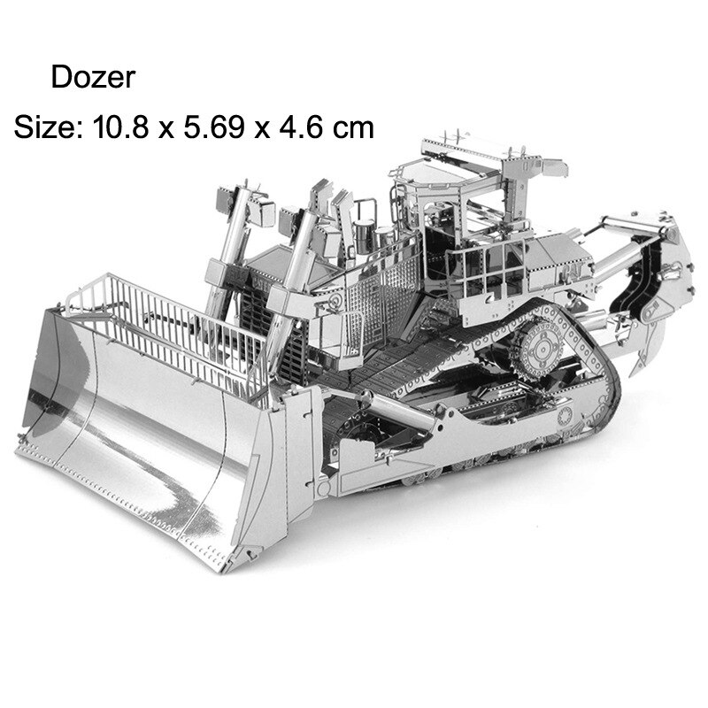 Incantesimo d'amore 3D In Metallo Assemblato Modello FAI DA TE Educational Puzzle Di Ingegneria Del Veicolo Lungo Naso COE Camion Loader Gru: Bulldozer
