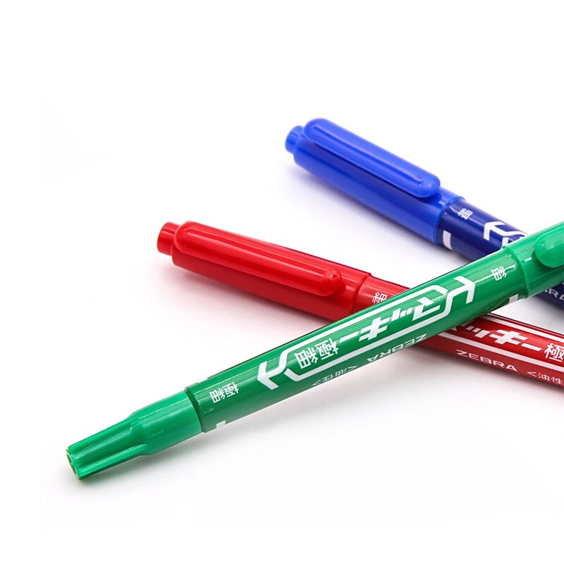 Marqueur japonais authentique zèbre MO-120-MC, petit stylo à Double tête étanche à l&#39;huile pour étudiant en dessin, 1 pièce