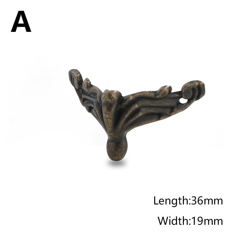 Antique Corner Protector Box Wood Case Decorative Feet Leg Corner Bracket Furniture Hardware Feet Leg Corner: A