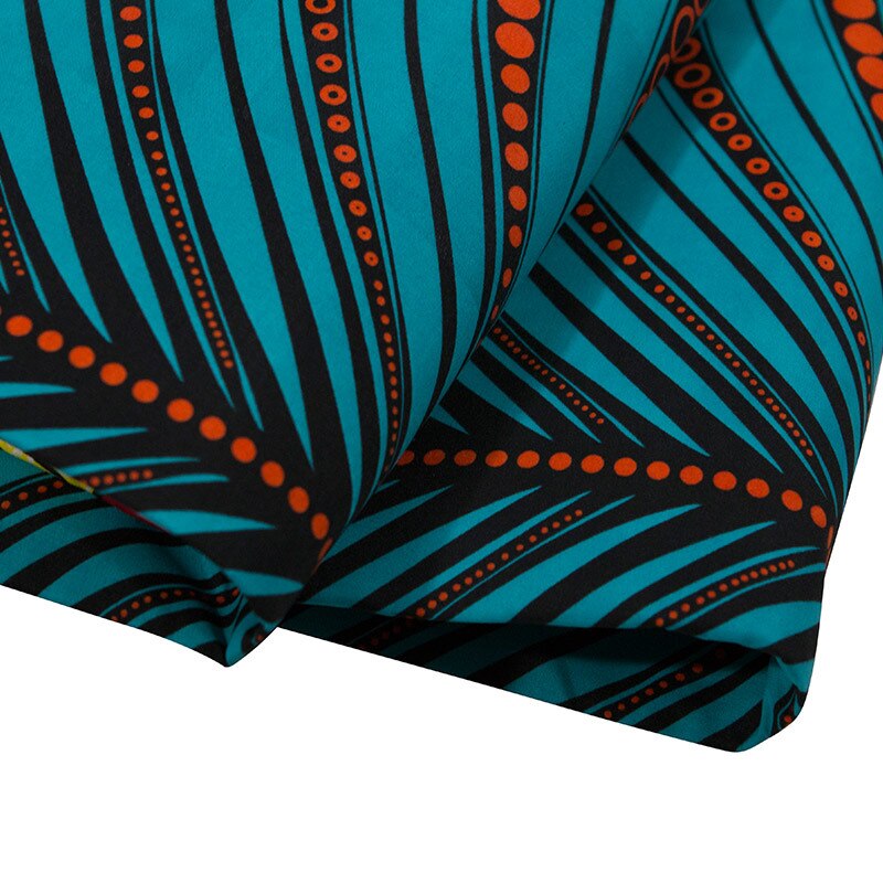 Afrikansk ankara stof geometrisk mønster ægte batik stof fest aftenkjole diy sy tilbehør 6 yards