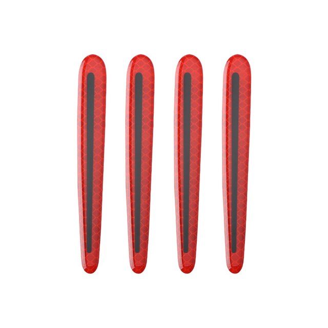 Autocollant 3D pour poignée de porte de voiture, 4 pièces, peinture, protection contre les rayures, couverture universelle: Red  B