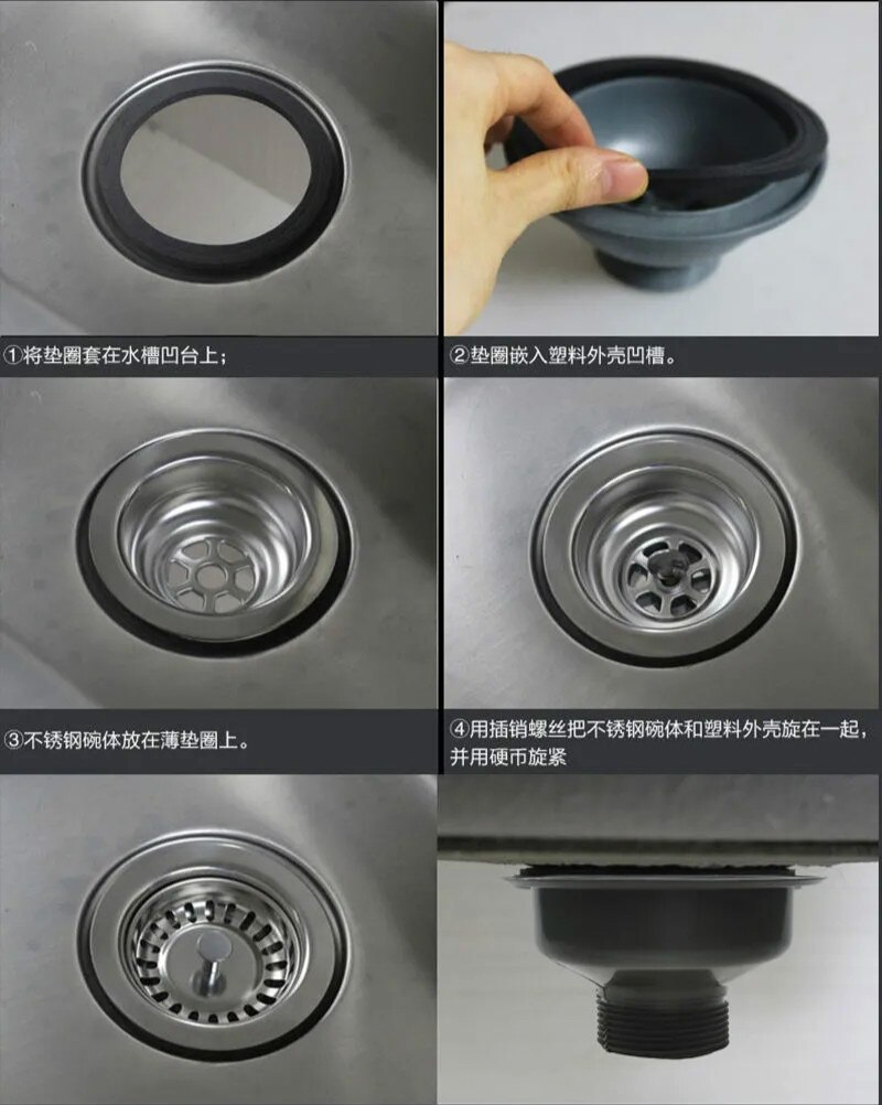 håndvask vander dragt kloakrør stik afløbsvask rustfrit stål udskift værktøj tyk e11721 – Grandado
