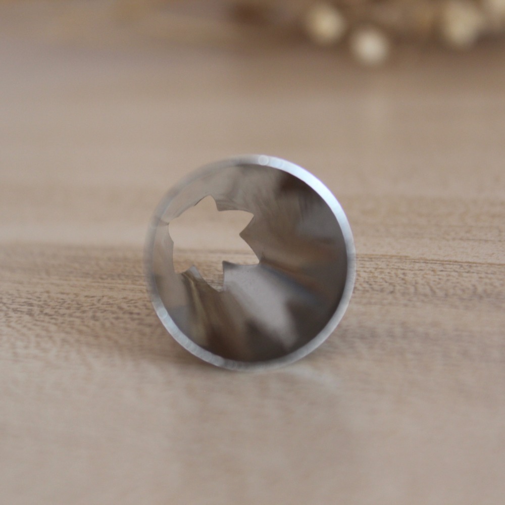 #1m rustfrit stål dyse åben stjerne spids wienerbrød kager værktøjer glasur piping dyser kage dekorere cupcake skaber blomst