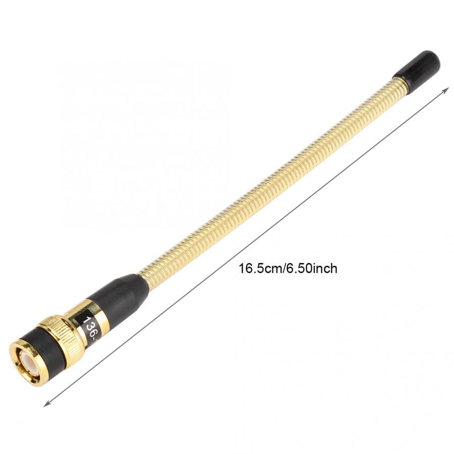 Golden BNC Flexible Spring Antenna VHF for Malanz C150/C450/HX260/HX270 for Jianwu TH-28A/TH-48A/TH-78A Models