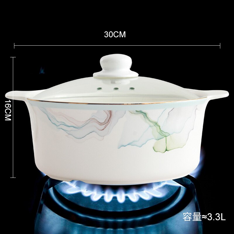 Just one pot Casserole heat-resistant health stew pot ceramics Soup pot stew pot open flame household gas porcelain pot
