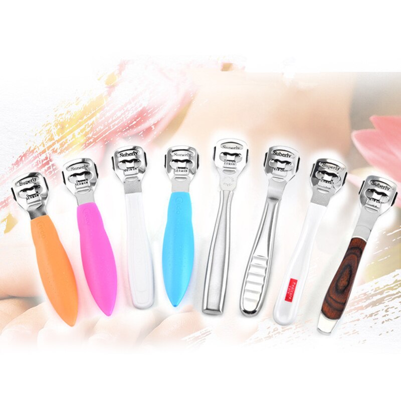 Foot Callus Shaver Heel Hard Skin Remover Hand Feet Pedicure Razor Tool Shavers Stainless Steel Handle 10 Blades Foot Care Tool