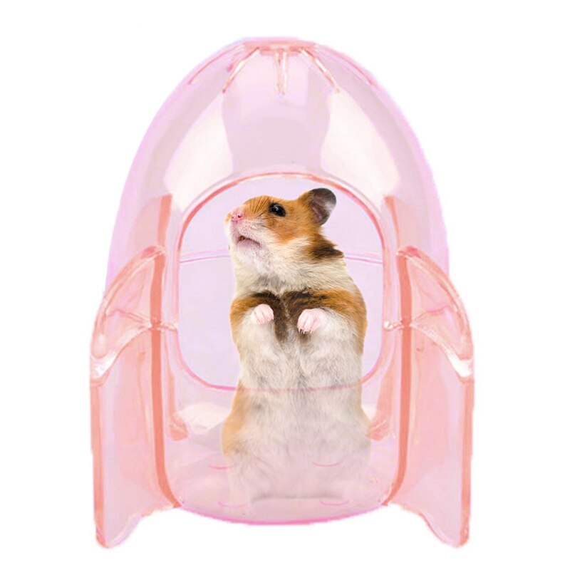 Hamsters Bad Badkamer Wc Kleine Dier Huis Plastic Transparante Hamster Zand Badkamer Hamster Wc Grappige Interessante Speelgoed: Pink
