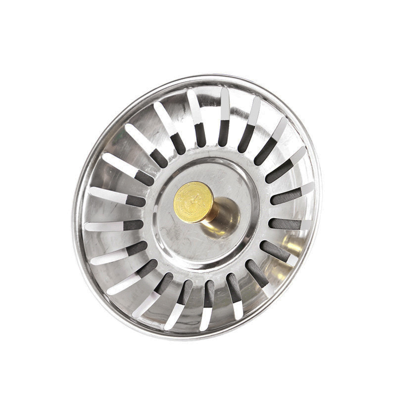 Rvs Gootsteenzeefje Bad Haar Catcher Stopper Zwembad Badkamer Afval Gootsteen Filter Plug Gootsteen Accessoires Tool: Zwart Nikkel