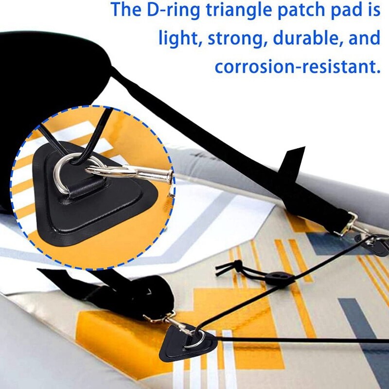 JHD-6Pack d-ring remendo para barco inflável caiaque dinghy sups d-ring pvc remendo canoa rafting acessórios